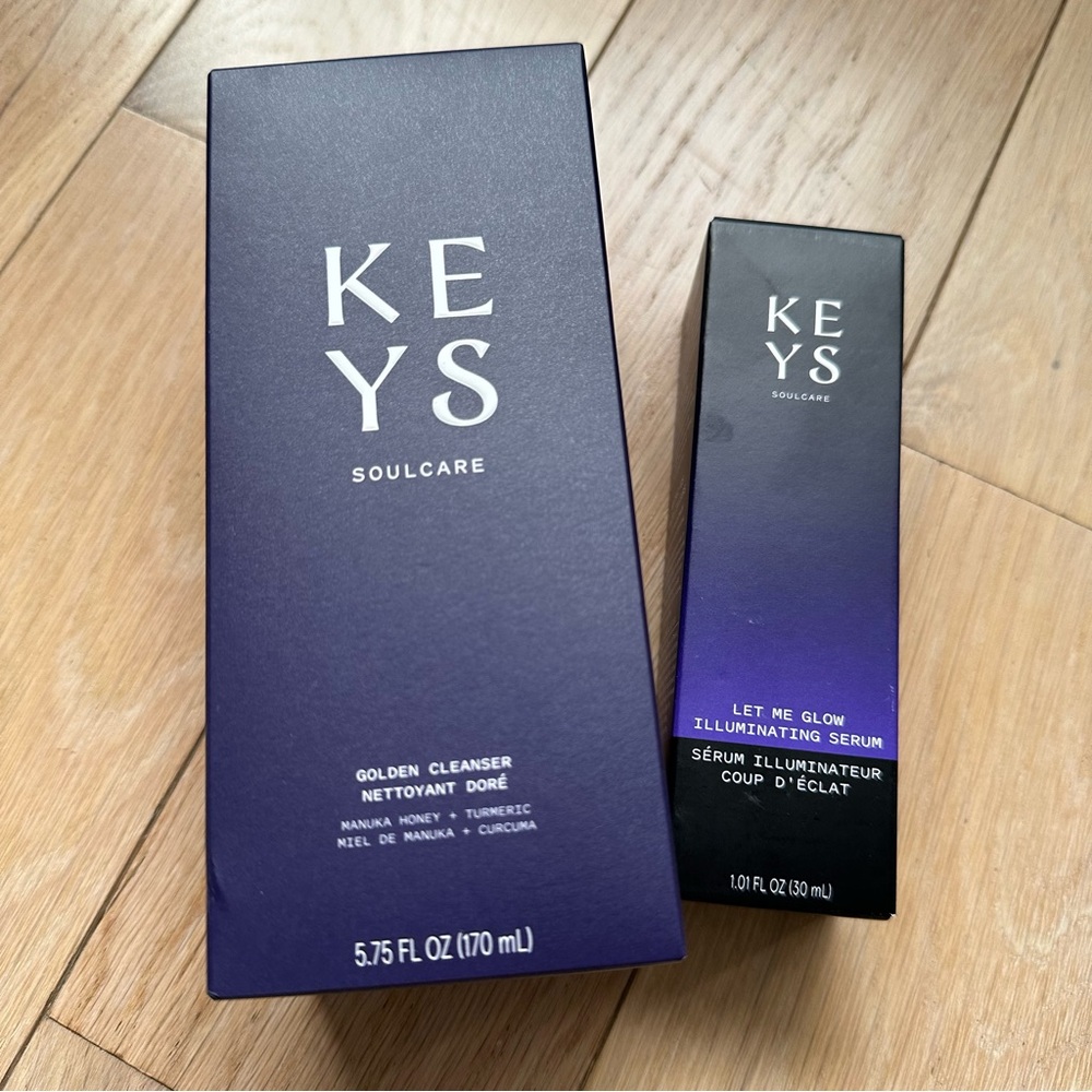 Keys Soulcare Golden Face Cleanser & Let Me Glow Illuminating Serum (BRAND NEW)